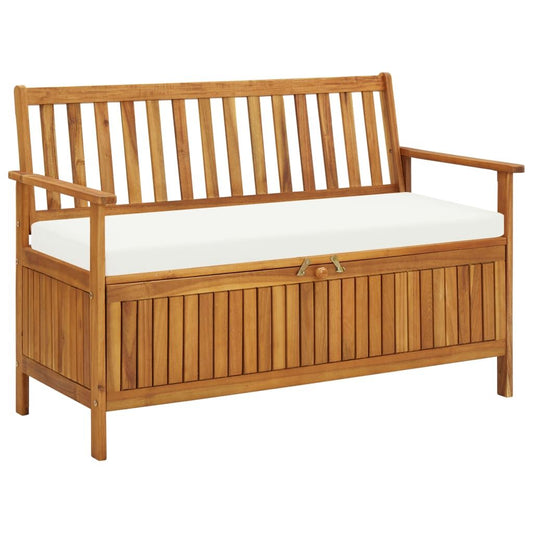 Vidaxl Banco De Almacenaje De Jardín Madera Maciza Acacia 120x63x84 Cm_0
