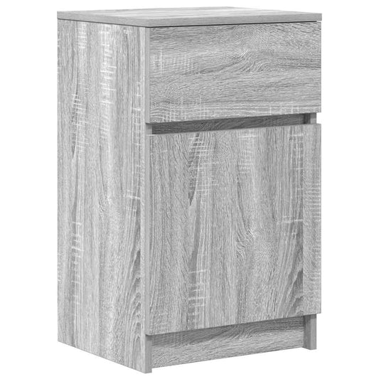 Mesilla De Noche Gris Sonoma 39x35x65 Cm Madera De Ingeniería_0