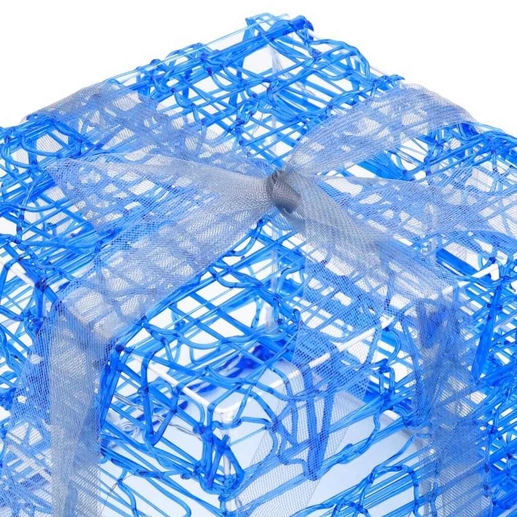 Vidaxl Caja Decorativa De Regalo Navidad Acrílico 3 Pzas Blanco Frío_4