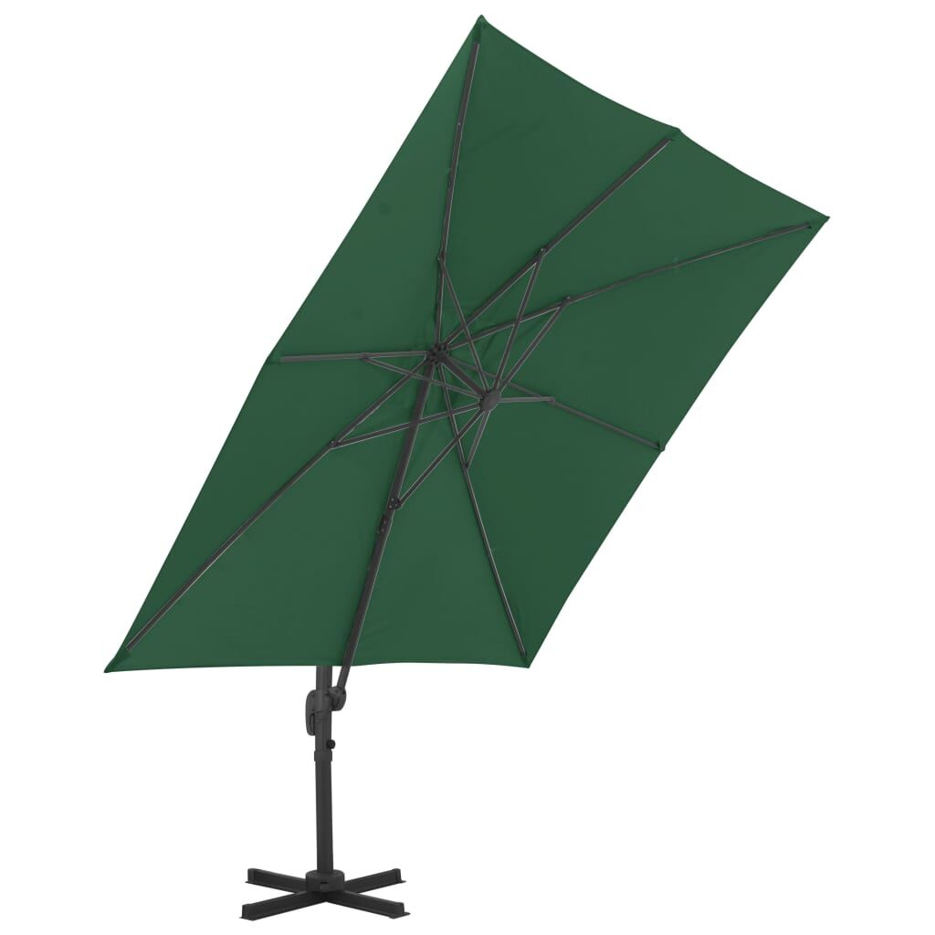 Vidaxl Sombrilla De Jardín Con Base Portátil Verde_3