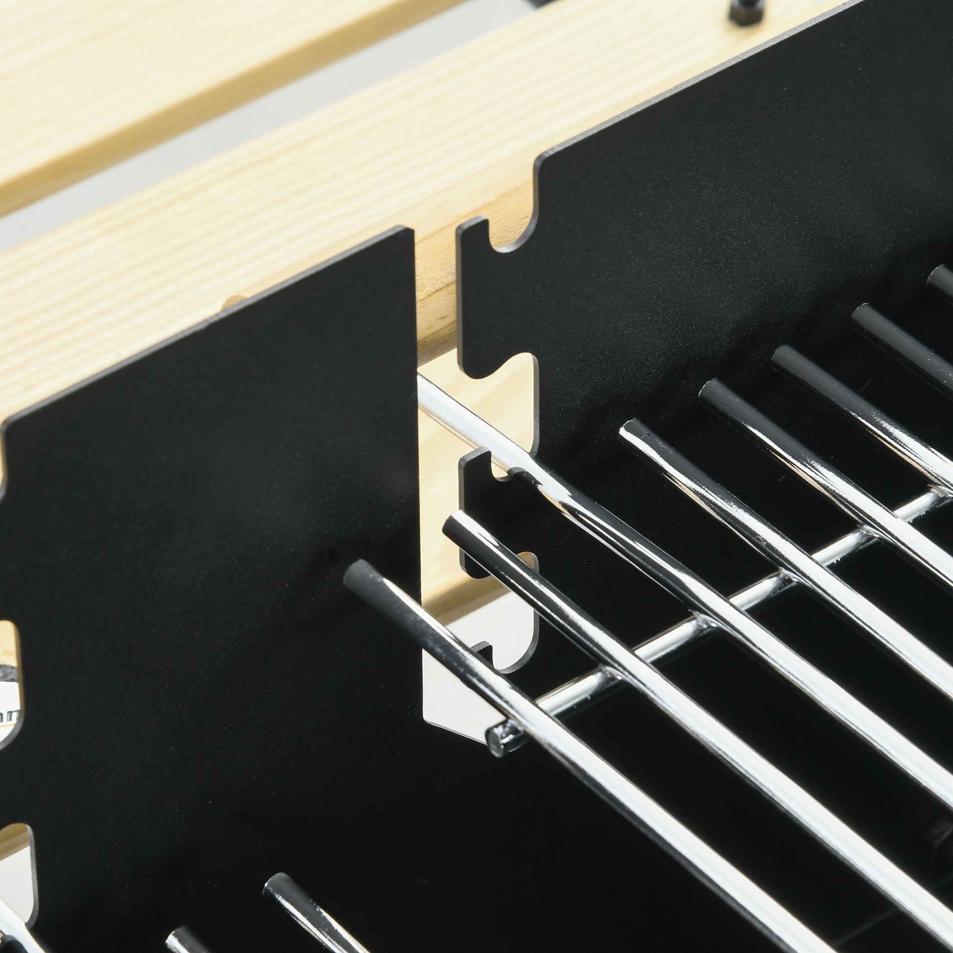 Outsunny Barbacoa De Carbón 113x53,5x82,5 Cm Con 2 Parrillas Alturas Ajustables_3