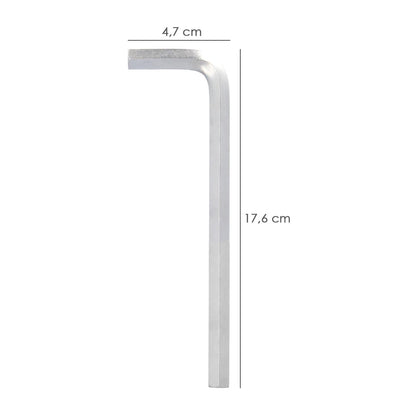 Llave Allen Larga Acero Cromo Vanadio Profesional 10,0 Mm. Llave Hexagonal, Llave Allen Taller Mecanica, Llave Allen Bricolaje_1