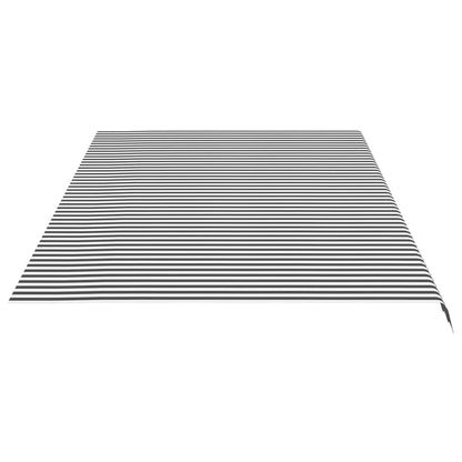 Tela De Repuesto Para Toldo Gris Antracita Y Blanco 6x3 M Poliéster_3