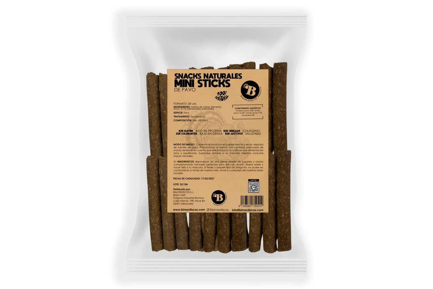 Bimordiscos Mini Barritas Para Perros Y Gatos - Pavo - 28 Uds. 28 Uds._0