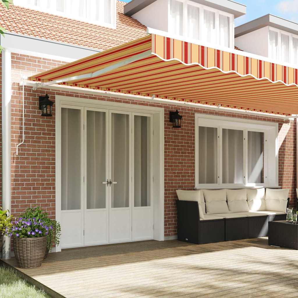 Toldo Retráctil Amarillo Y Naranja 600 X 350 Cm_2
