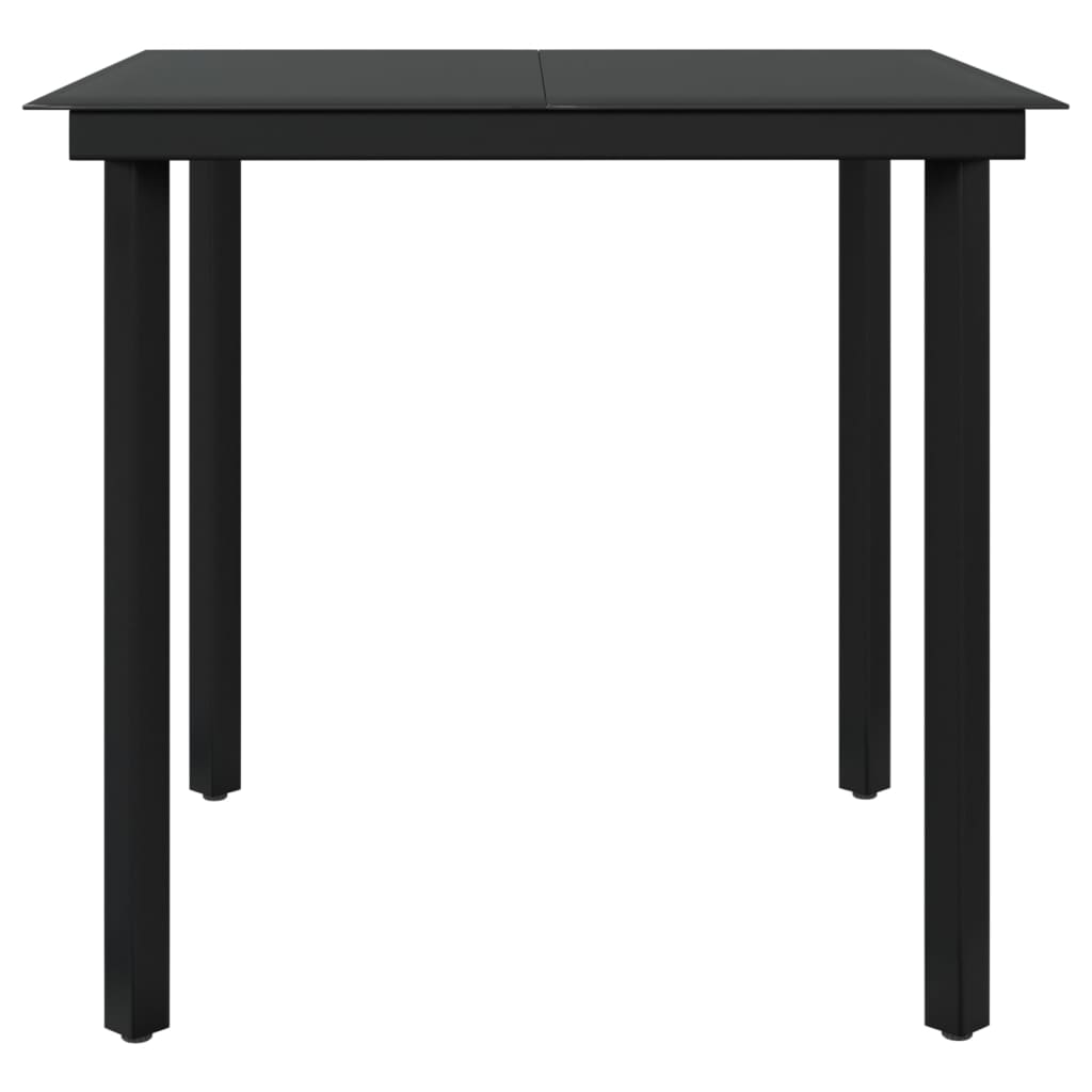 Juego De Comedor De Jardín 3 Piezas Con Cojines Gris Y Negro / Vetonek_4
