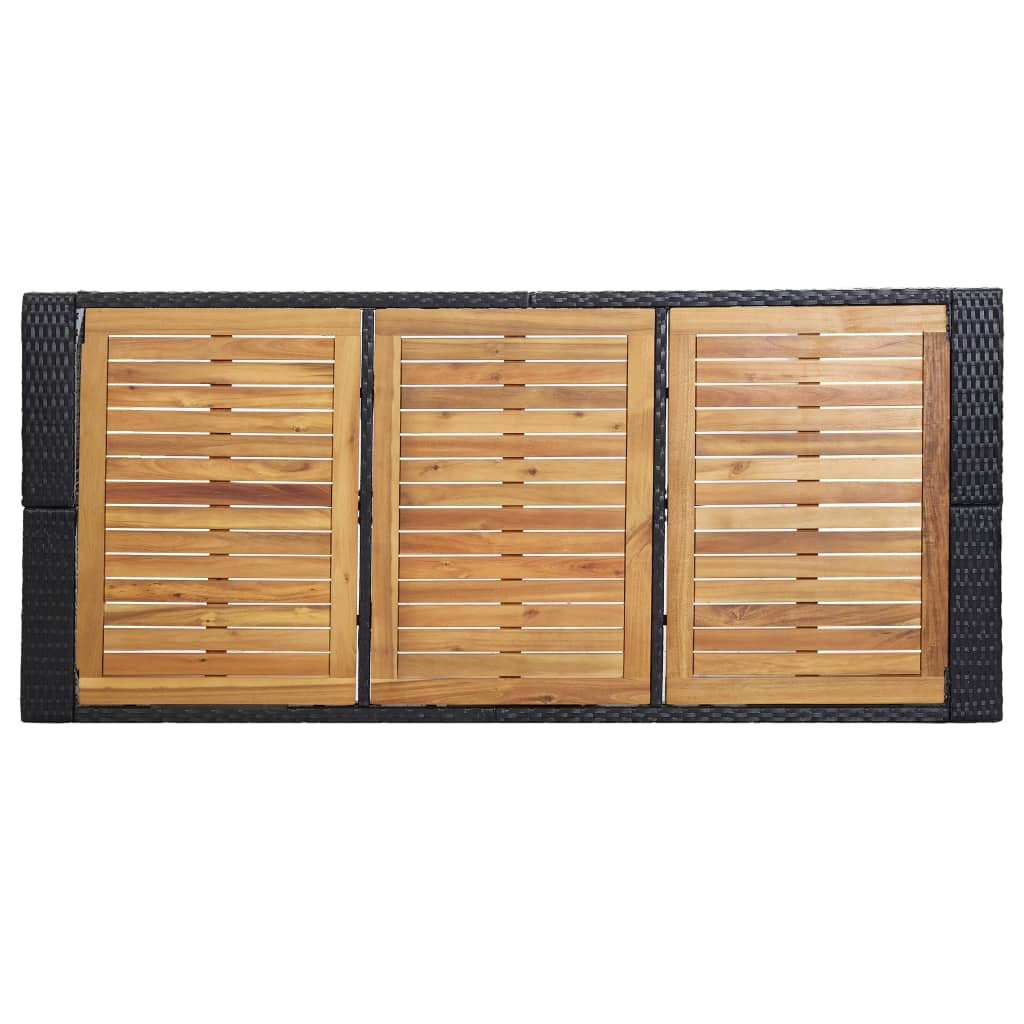 Vidaxl Set Muebles Bar Jardín Y Cojines 7 Pzas Ratán Sintético Negro_4