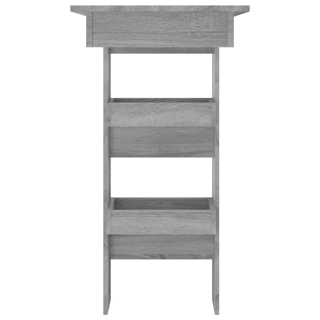 Mesa De Bar De Pared Madera Contrachapada Gris 102x45x103,5cm_2