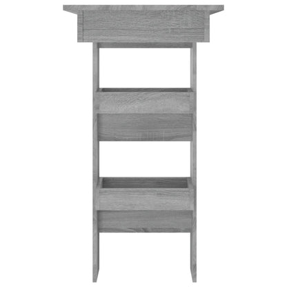 Mesa De Bar De Pared Madera Contrachapada Gris 102x45x103,5cm_2