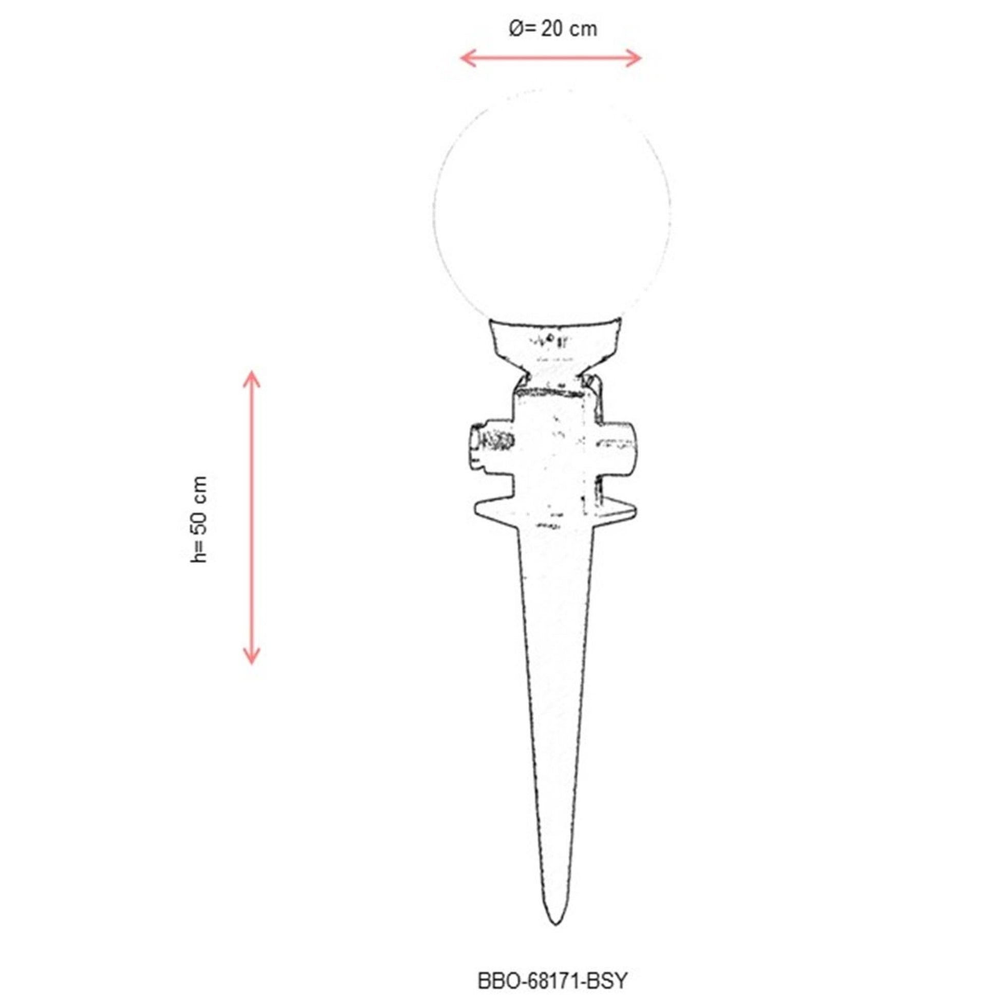 Aplique De Pared Pantalla Libre Para Exterior, Abs , Negro, 20x20x50, Casquillo E 27 Max 60 W_2