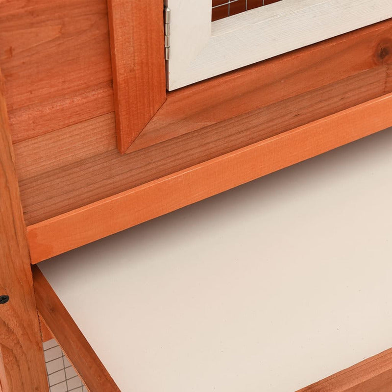 Vidaxl Casa Grande De Animales Jaula Conejera Doble Jaula De Madera_5