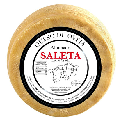 Queso Curado Ahumado Entero De Oveja (2,2 Kg) | Elaboración Artesana Quesos De La Mancha | Ahumados_0