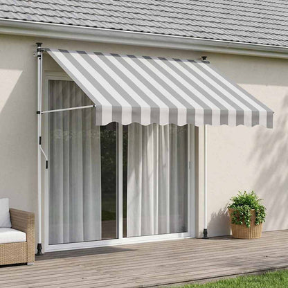 Toldo Retráctil Manual Antracita Y Blanco 200 Cm_1