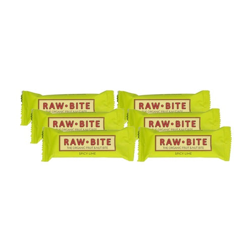 Pack x6 Barritas ecológica Raw-Bite Lima 50 g