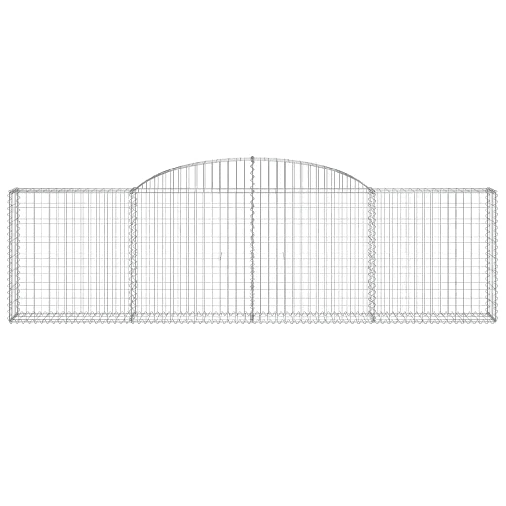 Cestas De Gaviones 12 Uds Forma De Arco Hierro 300x30x80/100 Cm_3