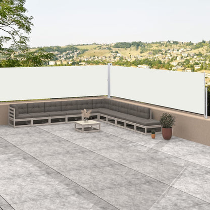 Vidaxl Toldo Lateral Retráctil Crema 117x1000 Cm_1