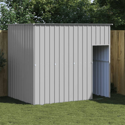Caseta Perros Tejado Acero Galvanizado Gris Claro 214x153x181cm_1