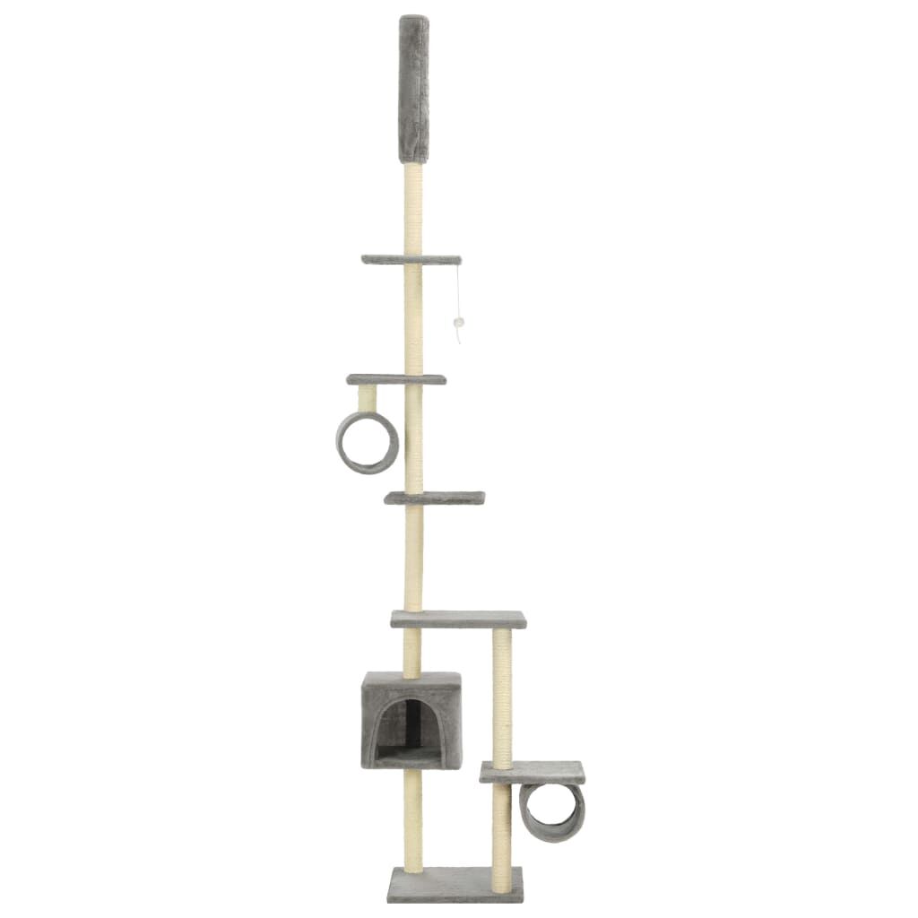 Vidaxl Rascador Para Gatos Con Poste Rascador De Sisal 260 Cm Gris_2