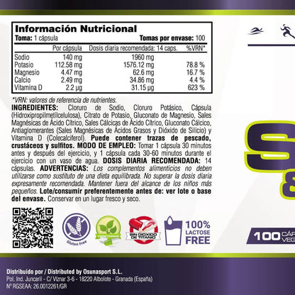 Salts &amp; Electrolytes (sales Y Electrolitos) - 100 Cápsulas Vegetales - Evita Calambres - Masmusculo_5