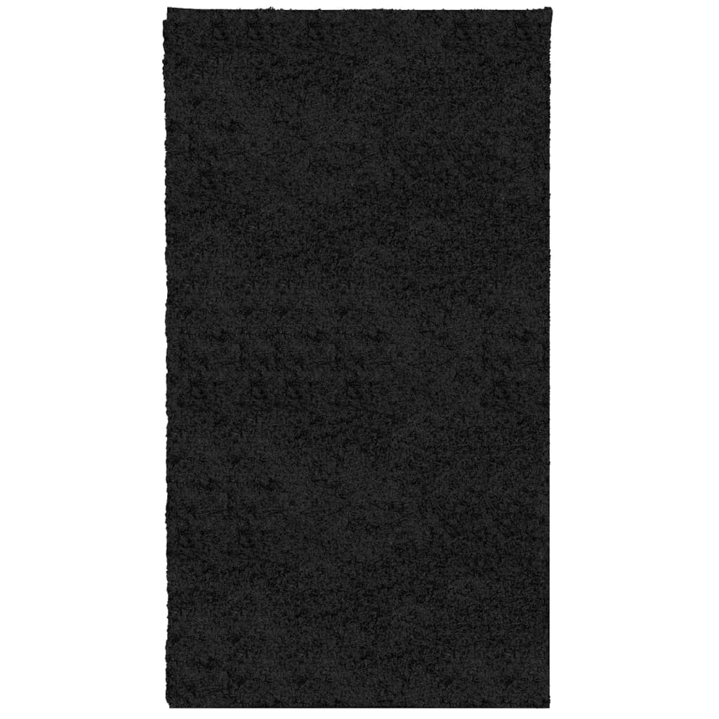 Vidaxl Alfombra Peluda De Pelo Largo Moderna Pamplona Negra 60x110 Cm_0