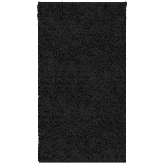 Vidaxl Alfombra Peluda De Pelo Largo Moderna Pamplona Negra 60x110 Cm_0