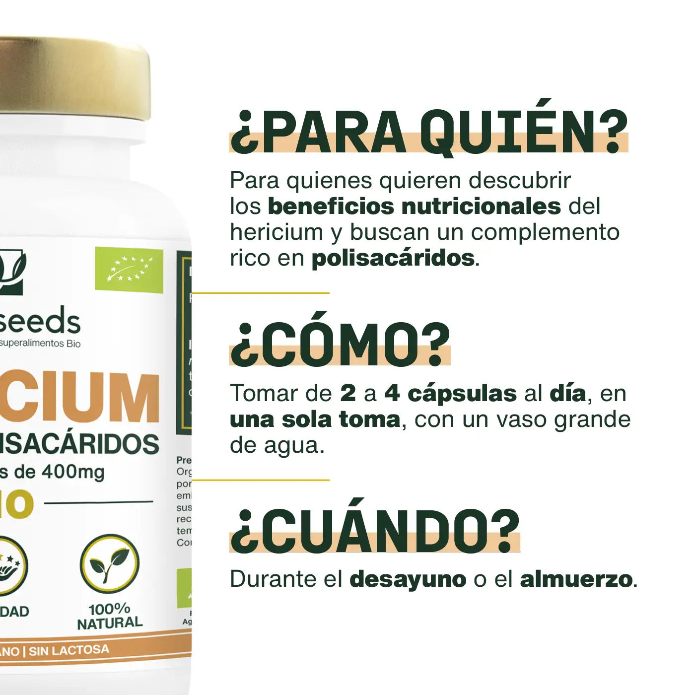 Hericium Bio, 37% Polisacáridos | 120 Cápsulas_1