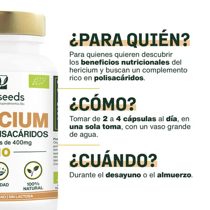 Hericium Bio, 37% Polisacáridos | 120 Cápsulas_1