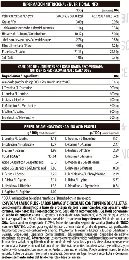 Real Vegan Amino+ - 1kg - Mougly Chocolate - Proteína Vegetal - Big_5