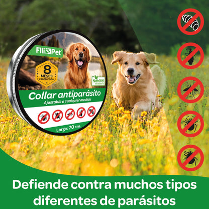Collar Antiparasitos Para Perro Azul_3