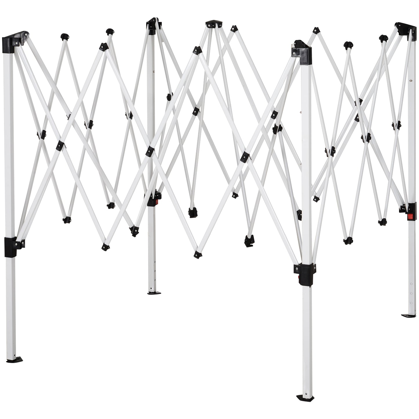 Outsunny Carpa Plegable 2,4x2,4m De Jardín Diseño Pop Up Cenador De Acero Y Tela_4