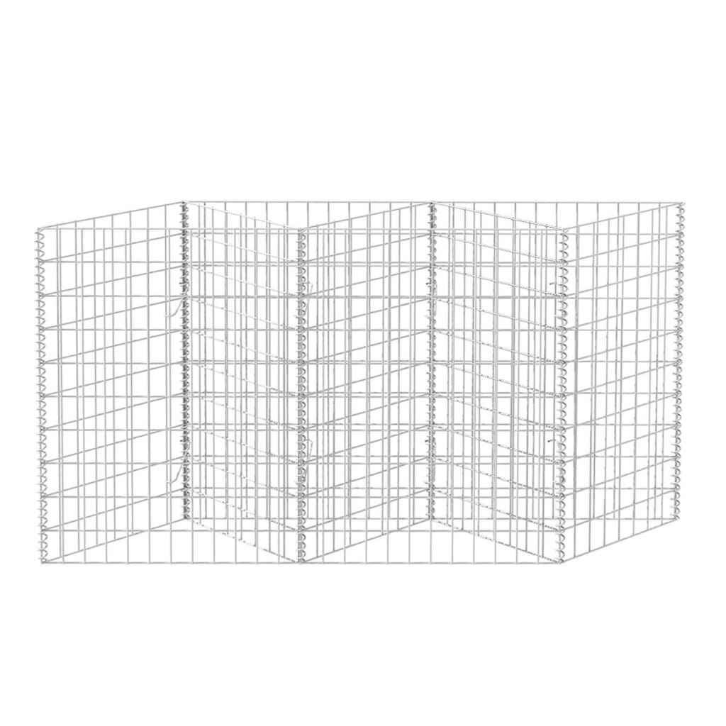 Cesta De Muro De Gaviones Acero Galvanizado 120x30x100 Cm / Vetonek_3