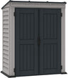 Duramax - Caseta Jardín - Yardmate Pent Plus 5x3 - Pvc - Gris Claro Y Oscuro