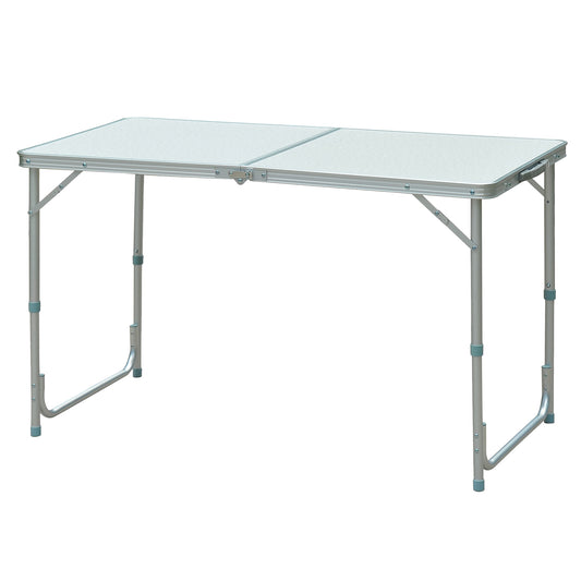Outsunny Mesa Plegable 120x60x70 Cm Convertible En Maleta Altura Regulable_0