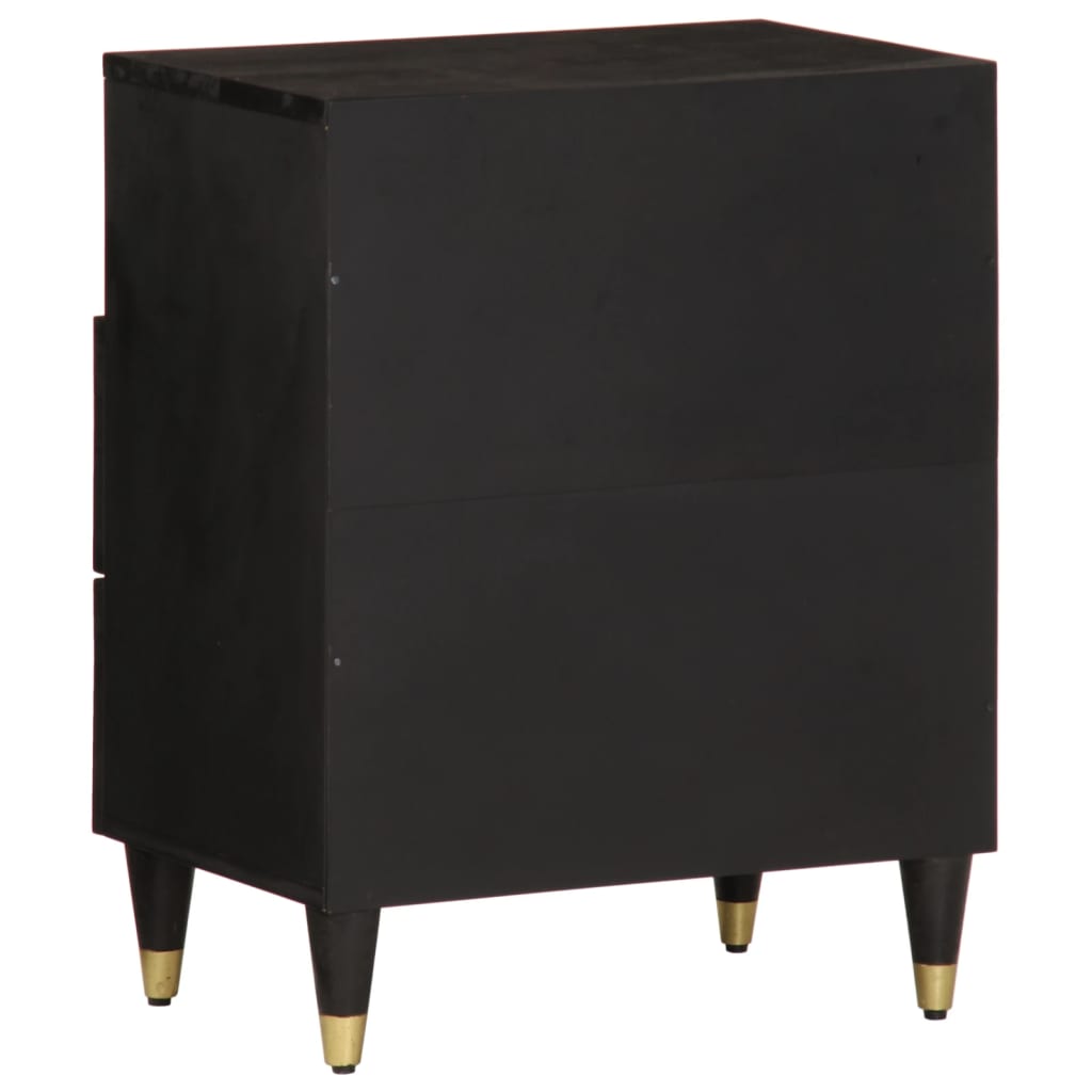 Mesita De Noche Madera Maciza De Mango 50x33x60 Cm_3
