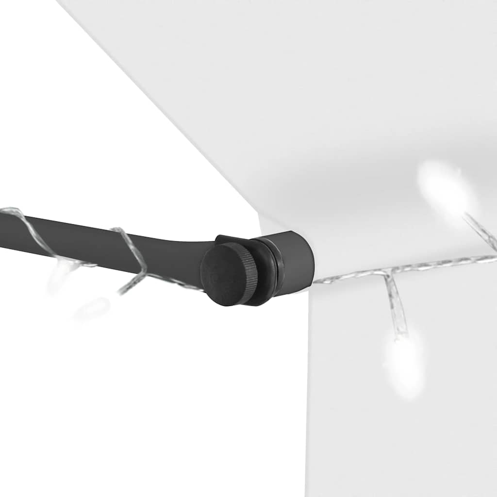 Toldo Manual Retráctil Con Led Crema 250 Cm_4