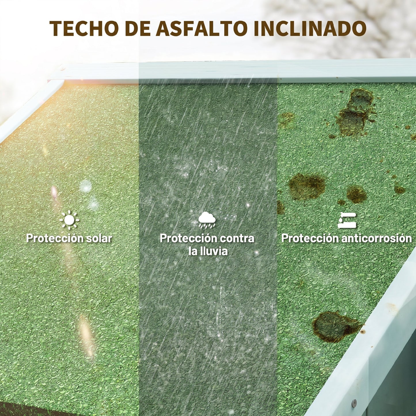Outsunny Armario De Jardín De Madera Con Estantes 77x54,2x179 Cm Azul Y Verde_5