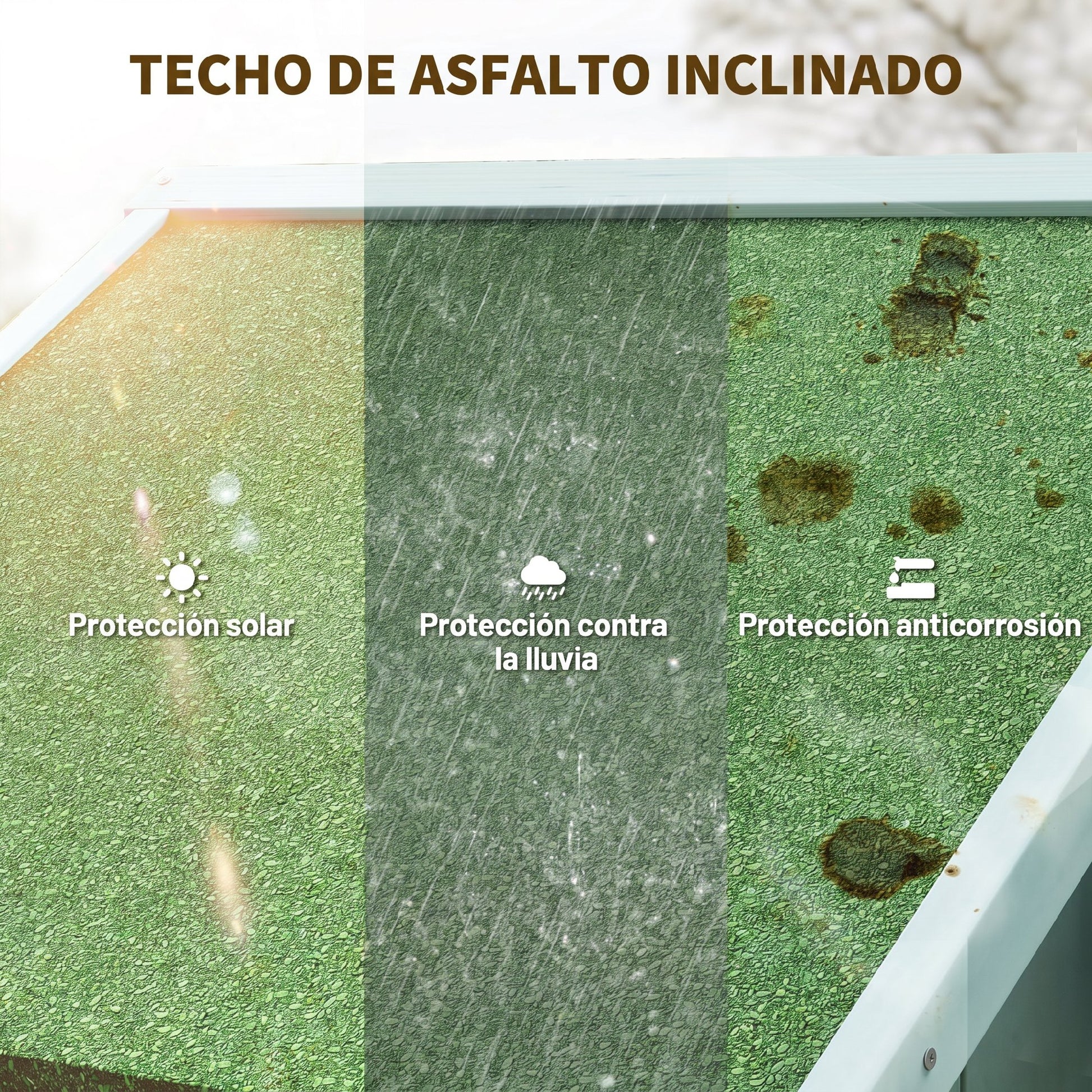 Outsunny Armario De Jardín De Madera Con Estantes 77x54,2x179 Cm Azul Y Verde_5