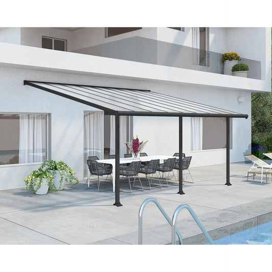 Pérgola adosada Olympia 546x294 gris