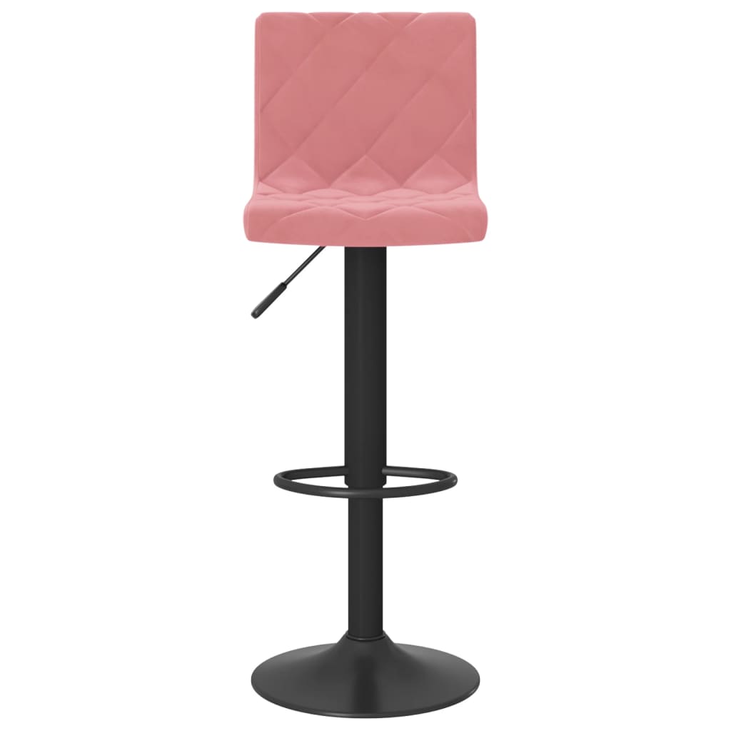 Taburetes De Cocina 2 Unidades Terciopelo Rosa_2