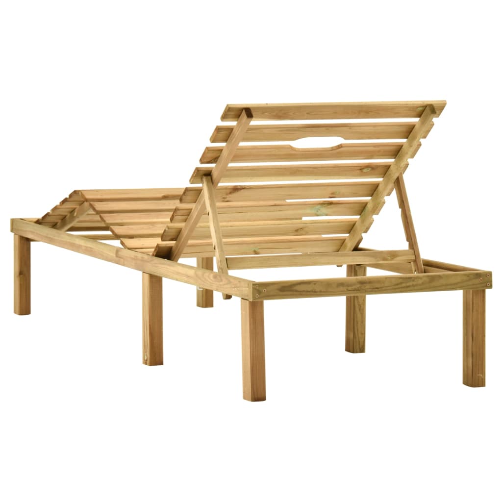 Tumbona De Jardín Con Mesa De Madera De Pino Impregnada_3