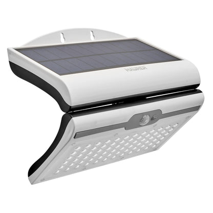 Aplique / Lampara Solar Led Jardin Blanca Con Sensor De Movimiento Y Crepuscular. Ip44_0
