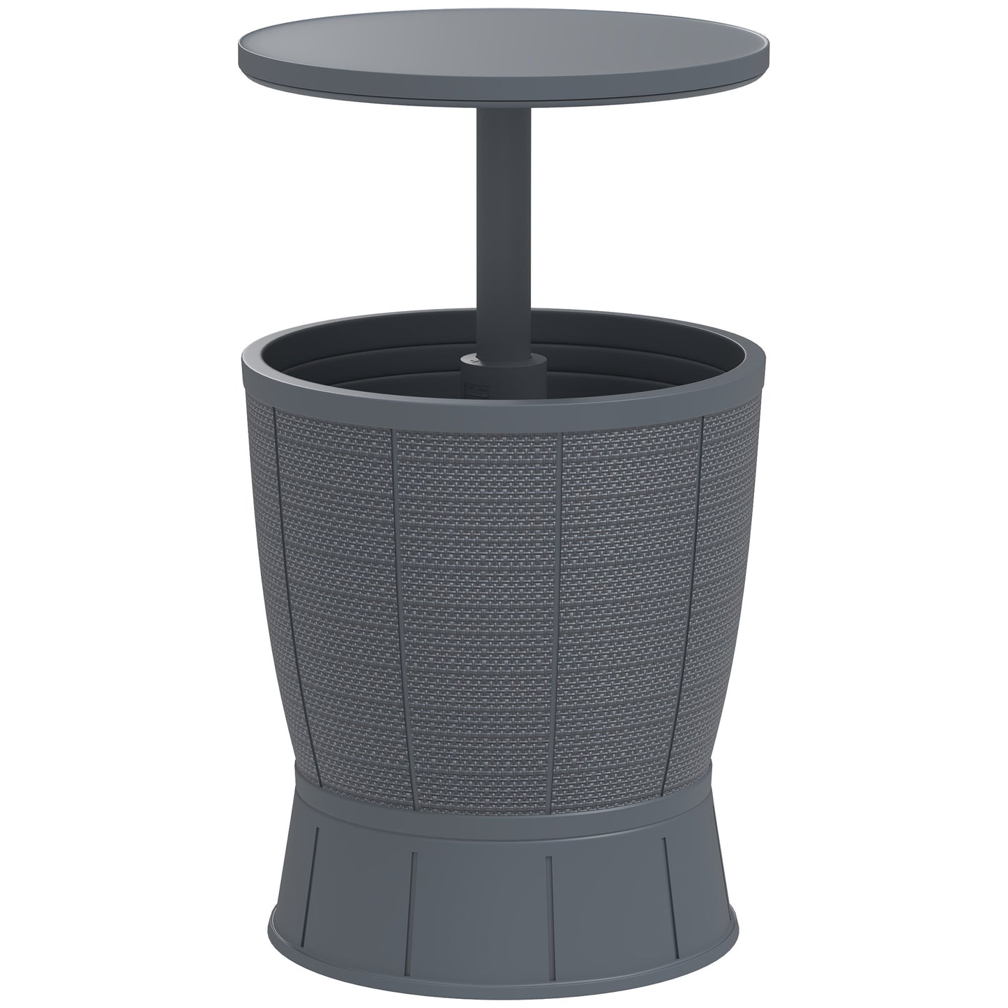 Outsunny Mesa Nevera Para Exterior 41 L 3 En 1 Cool Bar Mesa Auxiliar Gris_0