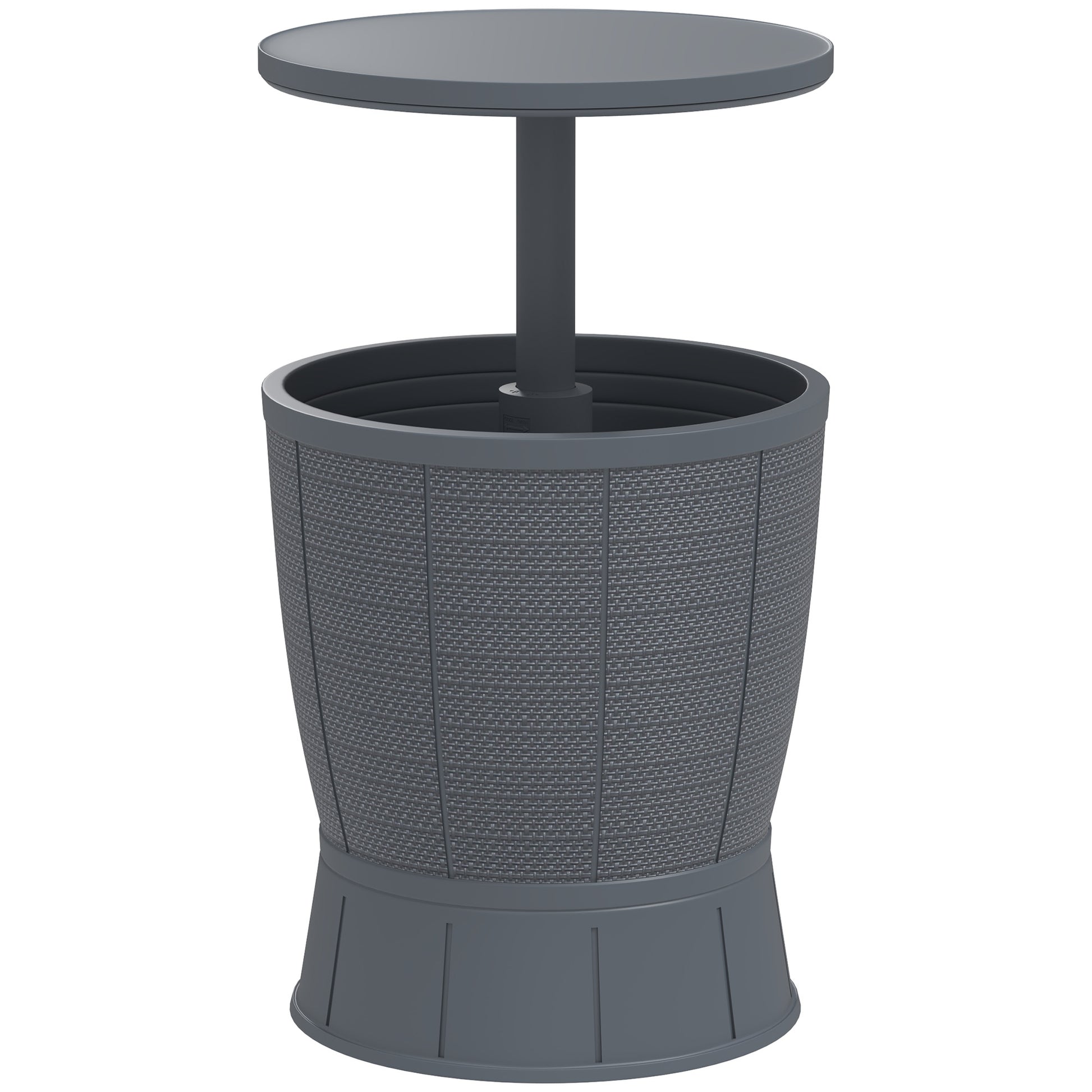 Outsunny Mesa Nevera Para Exterior 41 L 3 En 1 Cool Bar Mesa Auxiliar Gris_0