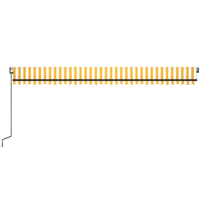 Toldo Automático Led Sensor De Viento Amarillo Blanco 600x350cm_2