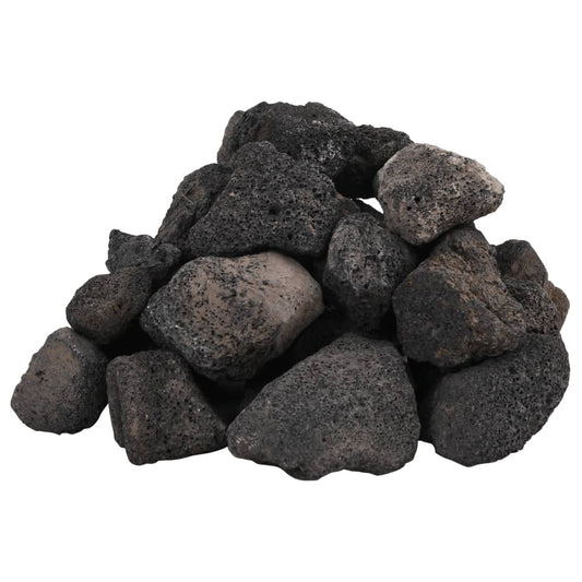 Vidaxl Rocas Volcánicas Negras 25 Kg 5-8 Cm_0