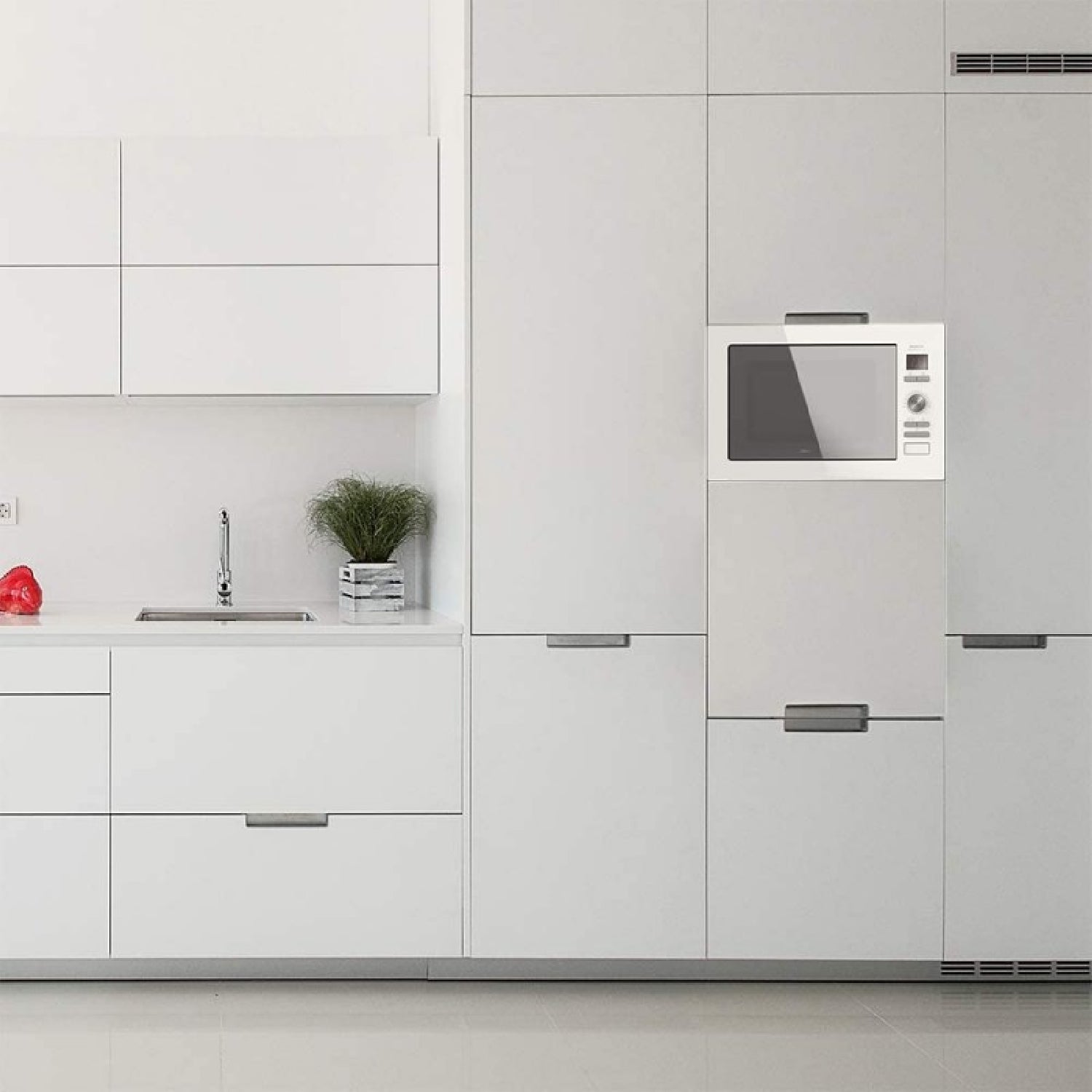 Microondas Encastrable Digital Grandheat 2590 Built-in White. Potencia 900 W, Integrable, 25 Litros, Grill 1000 W, 8 Funciones Preconfiguradas, Temp_1