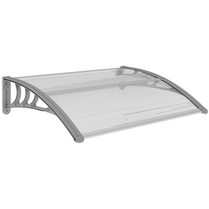 Outsunny Marquesinas Exterior Para Puertas Y Ventanas 100x75 Cm Transparente_0