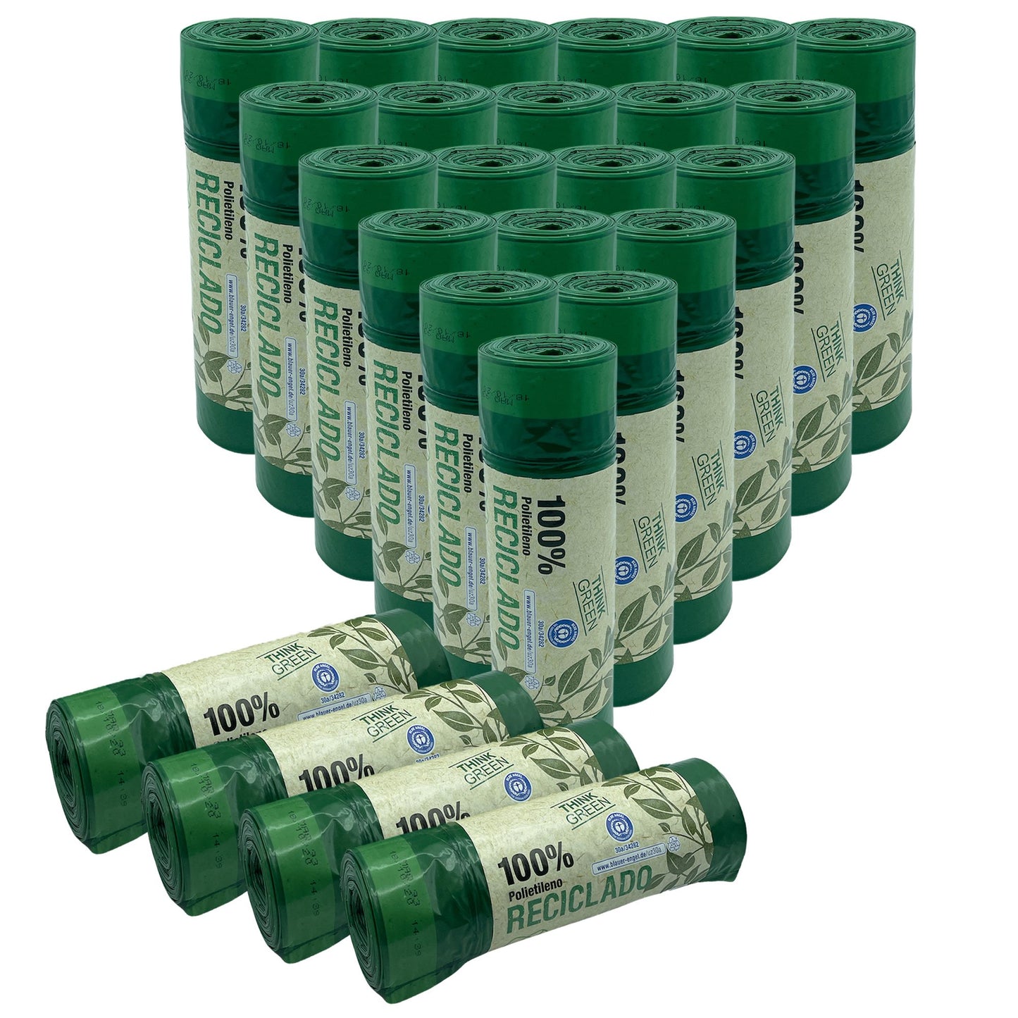 500 Bolsas De Basura Fabricadas Con Materiales Reciclados, Con Autocierre, 30l Capacidad Cada Una_0