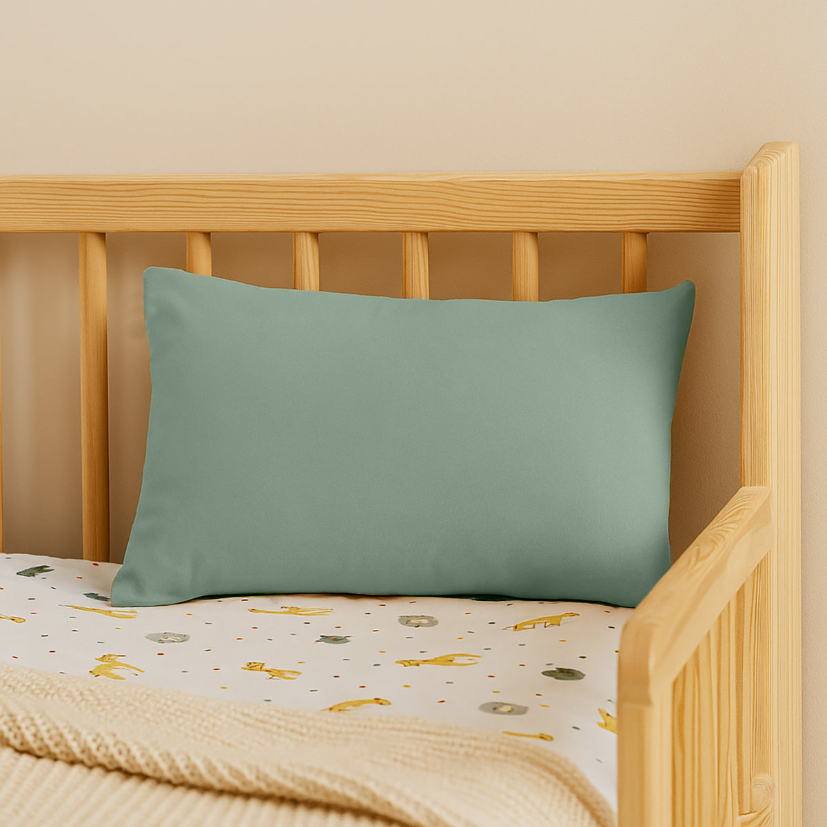 Cojín Rectangular De Algodón Orgánico Verde_1