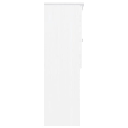 Armario Superior De Tocador Alta Madera Pino Blanco 77x30x92cm / Vetonek_5